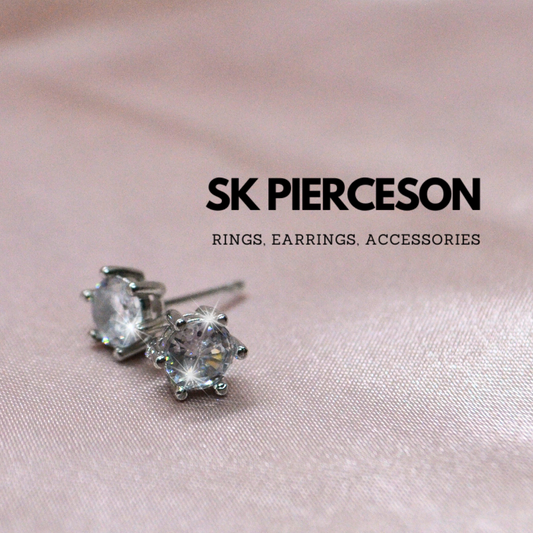 Six Prong Diamond Stud Earrings